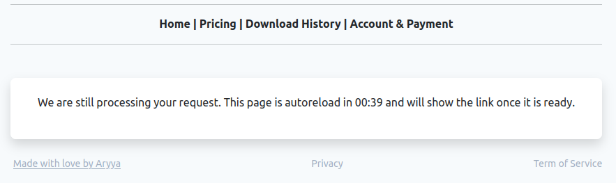 Twitter Spaces Download Waiting Page